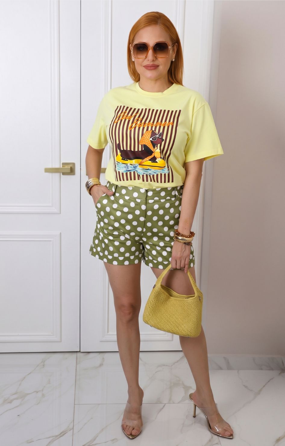 Short con estampado polka dots