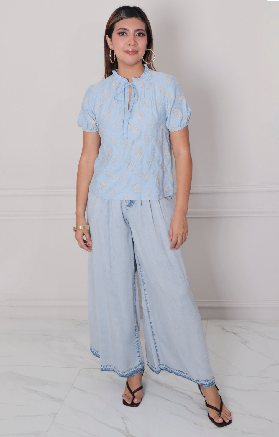 Blusa estampada con bordado - BLUSAS REGULAR Boutiquemirel 