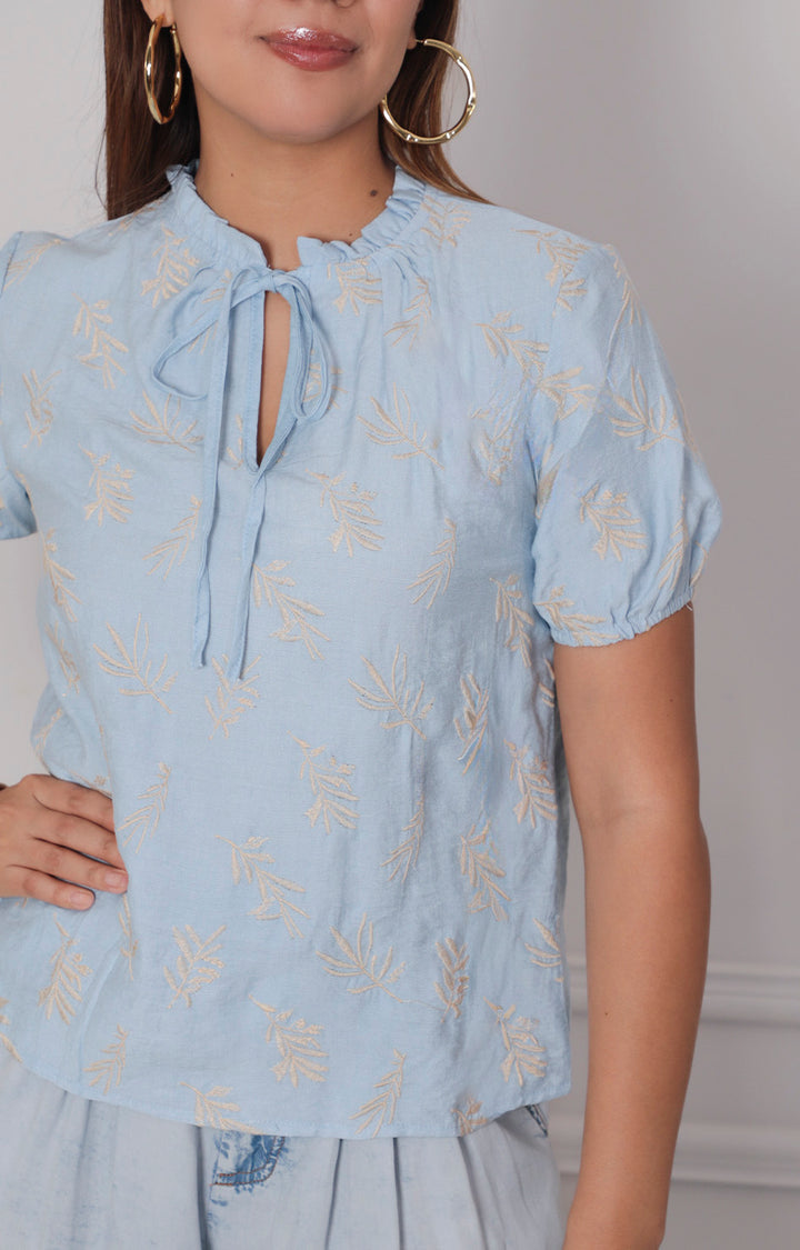 Blusa estampada con bordado - BLUSAS REGULAR Boutiquemirel 