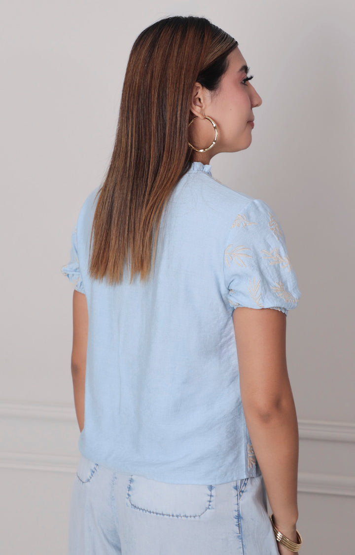 Blusa estampada con bordado - BLUSAS REGULAR Boutiquemirel 