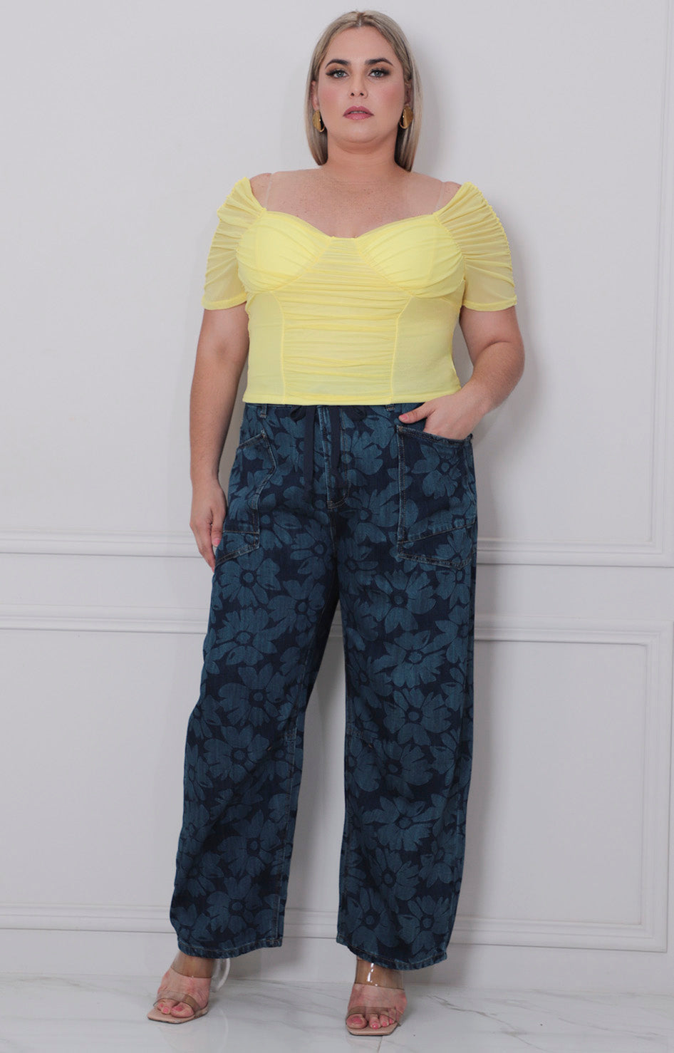 Pantalòn de mezclilla estampado - PANTALON MEZCLILLA CURVY Boutiquemirel 