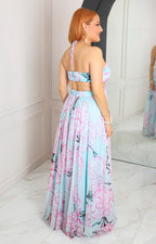 Vestido menta estampado