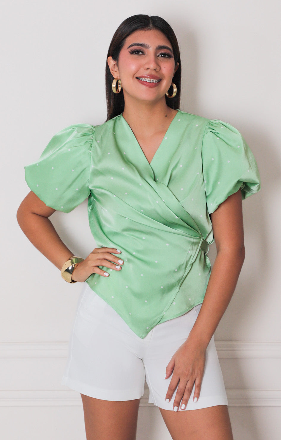 Blusa verde envolvente - BLUSAS REGULAR Boutiquemirel 
