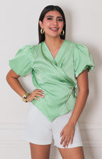 Blusa verde envolvente - BLUSAS REGULAR Boutiquemirel 