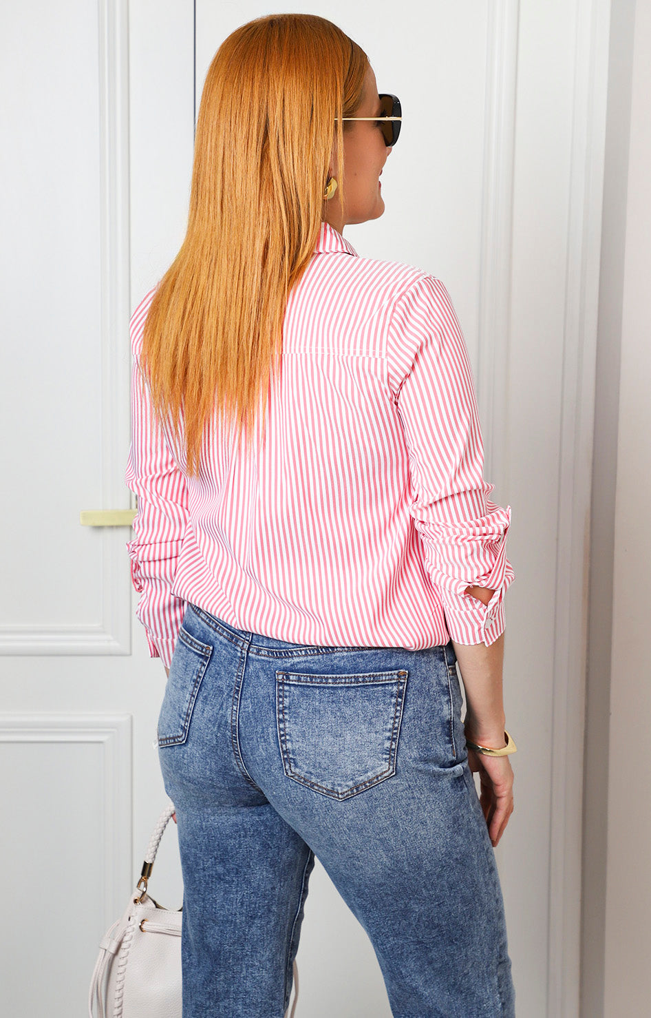 Blusa camisera estampada a rayas
