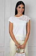 Blusa con encaje floral