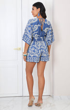 Jumpsuit azul con bordado