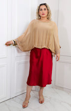 Blusa de seda con brillos