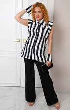 Blusa a rayas con muñequeras