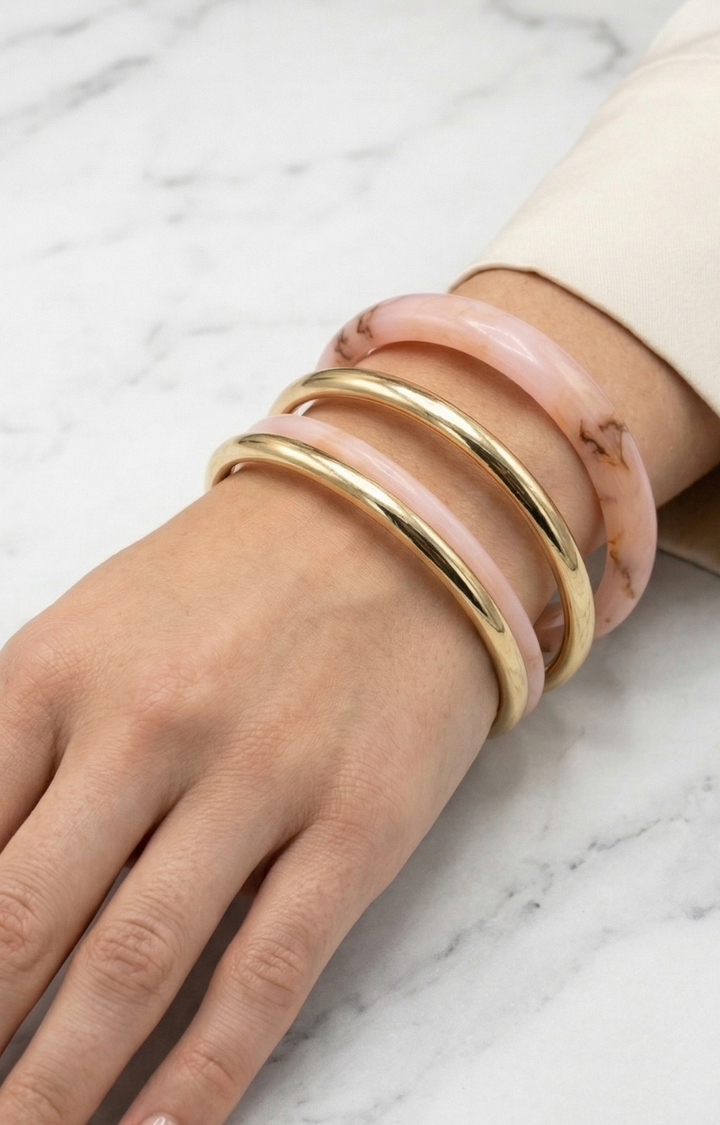 Brazaletes rosa mármol - PULSERAS Boutiquemirel 