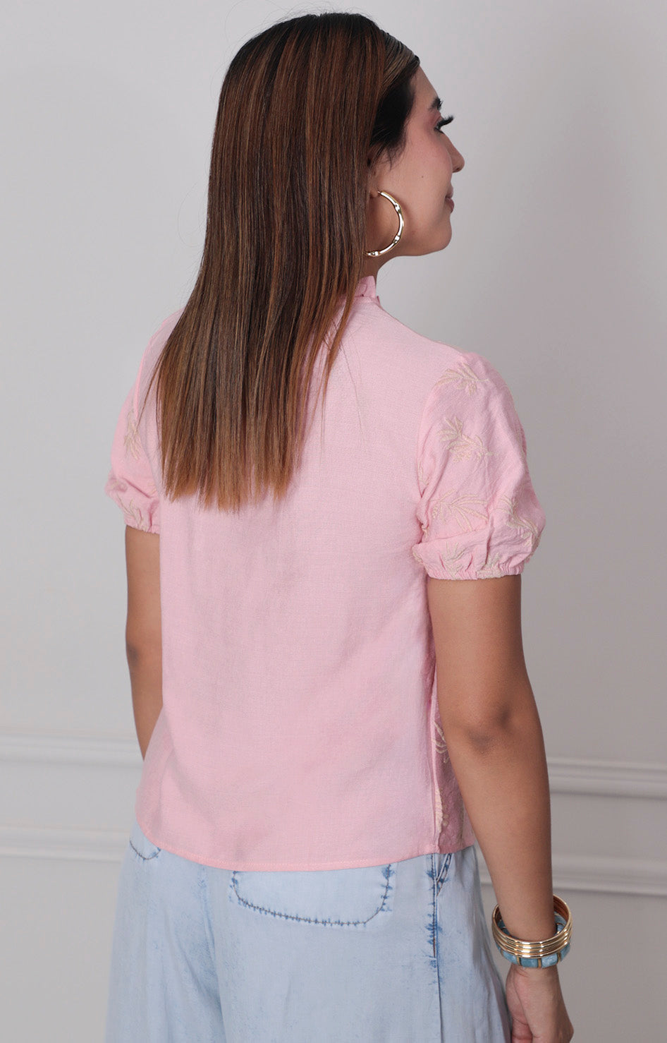 Blusa estampada con bordado - BLUSAS REGULAR Boutiquemirel 