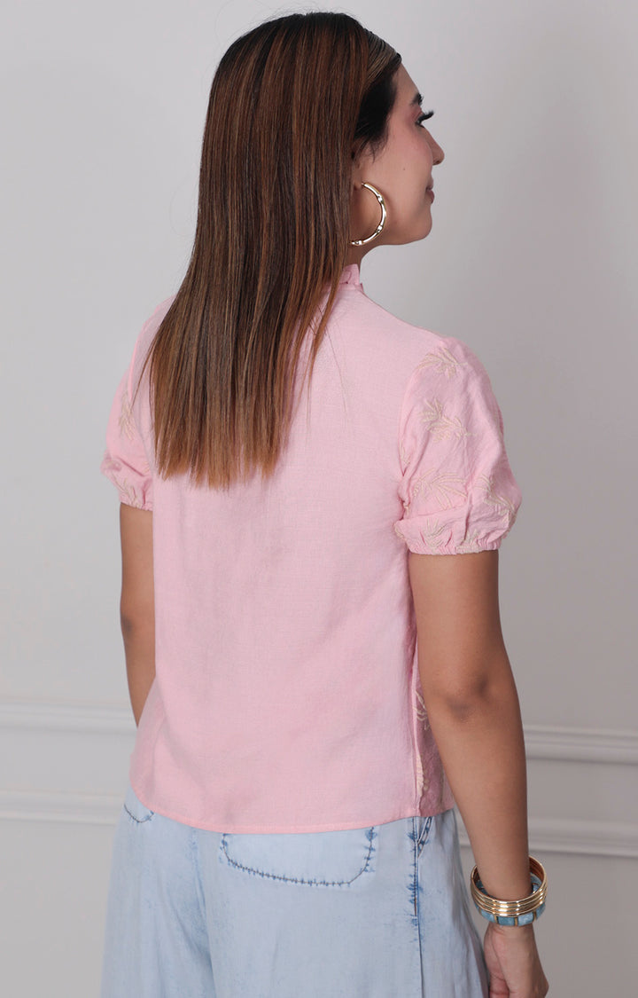 Blusa estampada con bordado - BLUSAS REGULAR Boutiquemirel 