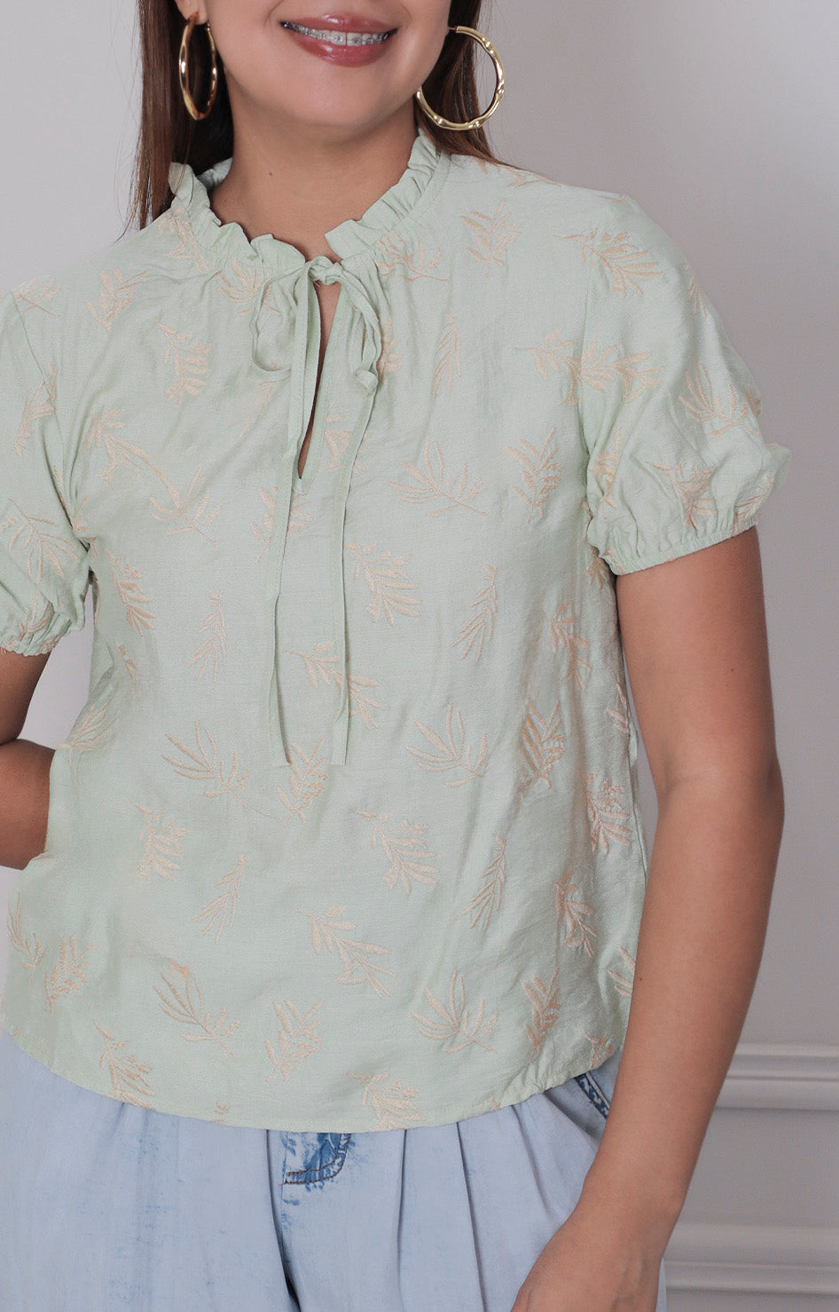 Blusa estampada con bordado - BLUSAS REGULAR Boutiquemirel 
