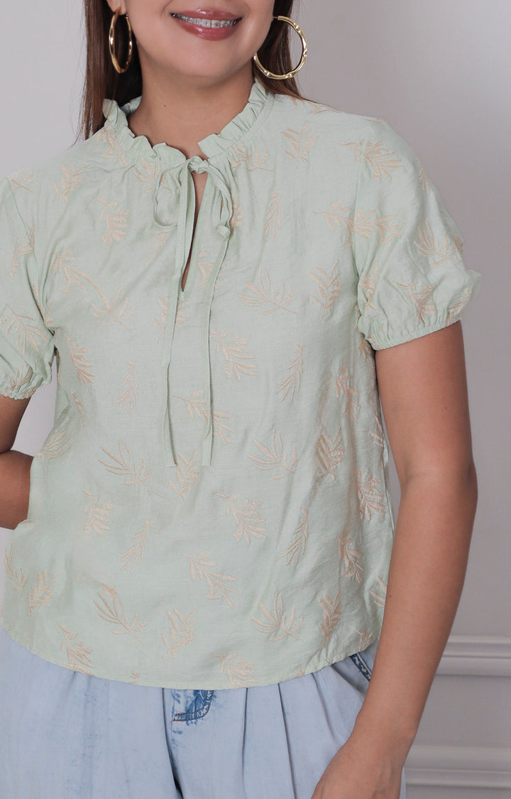 Blusa estampada con bordado - BLUSAS REGULAR Boutiquemirel 