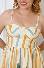 Vestido maxi con estampado tropical