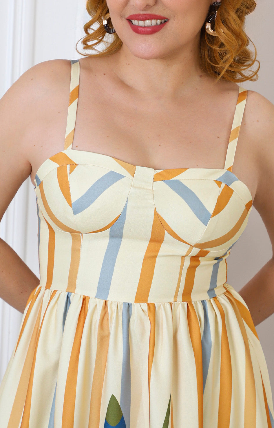 Vestido maxi con estampado tropical