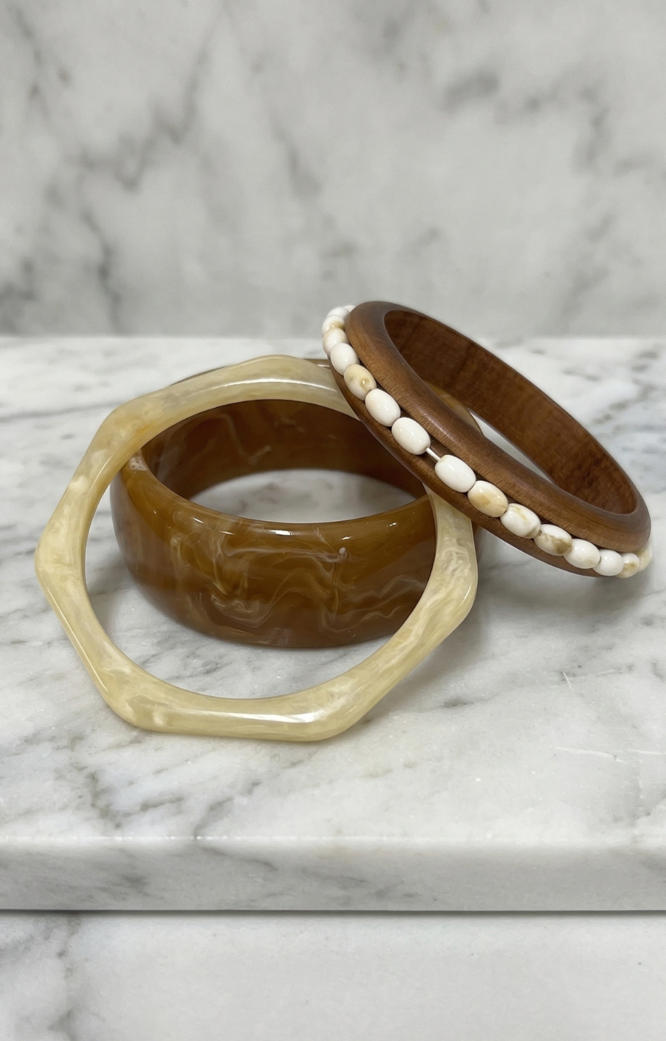 Set pulseras madera & ámbar - PULSERAS Boutiquemirel 