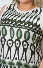 Vestido estampado geométrico