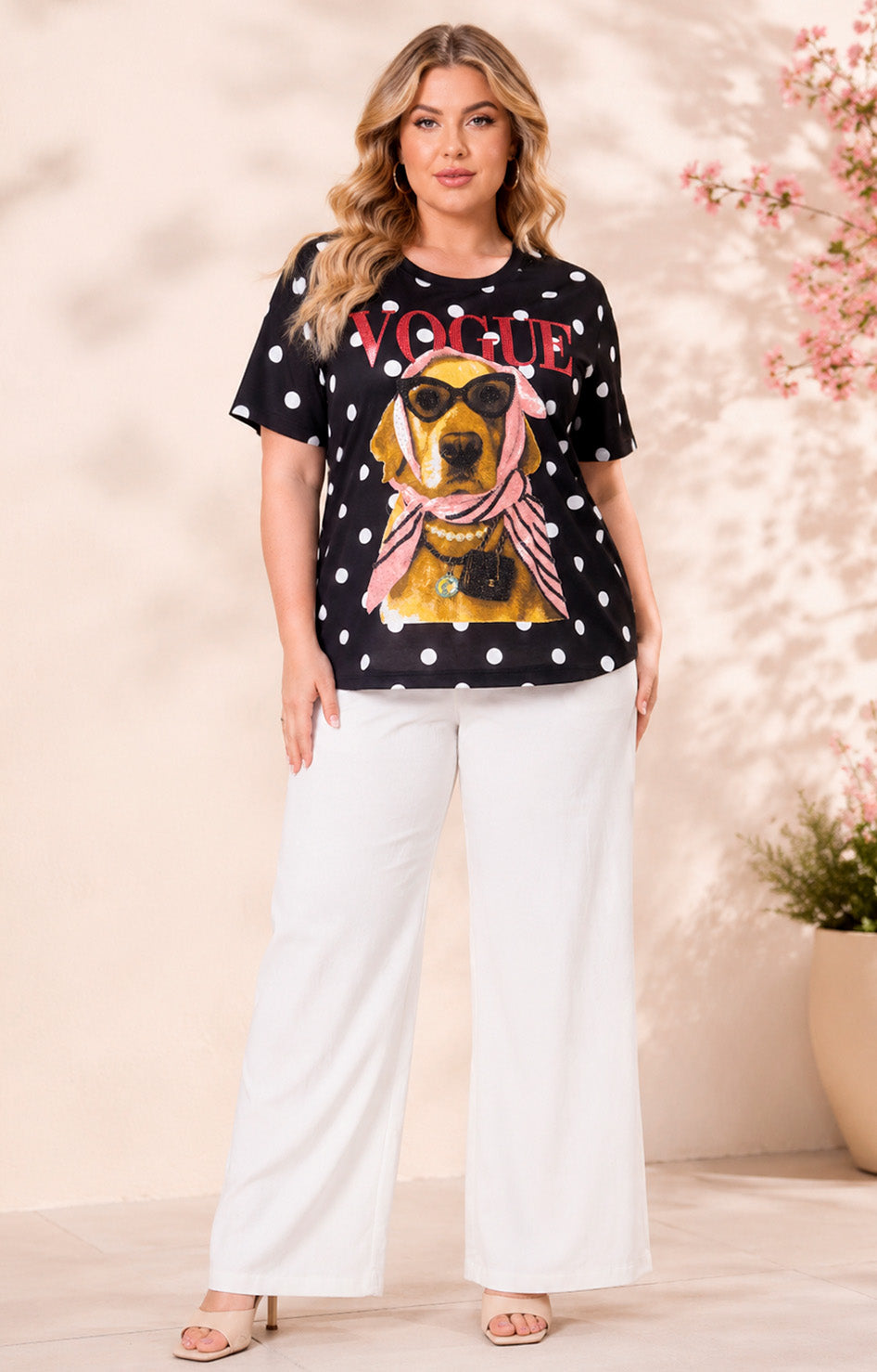 Blusa con estampado y aplicaciones decorativas - BLUSAS CURVY Boutiquemirel 