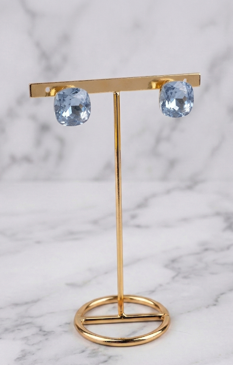 Aretes pequeños de cristal azul - ARETE Boutiquemirel 
