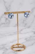 Aretes pequeños de cristal azul - ARETE Boutiquemirel 