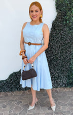Vestido corto de mezclilla con cinturón - VESTIDO CORTO REGULAR Boutiquemirel 