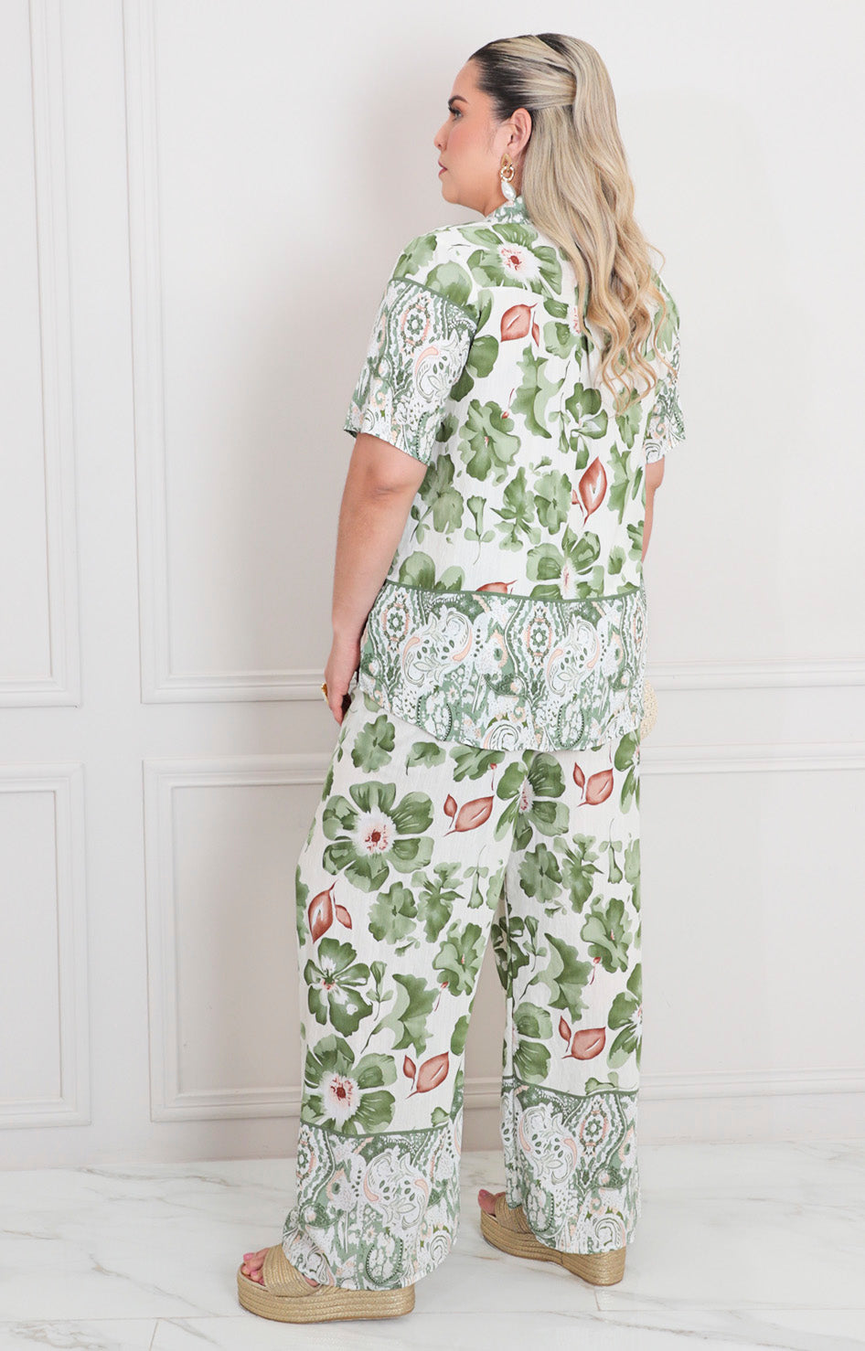 Conjunto verde estampado