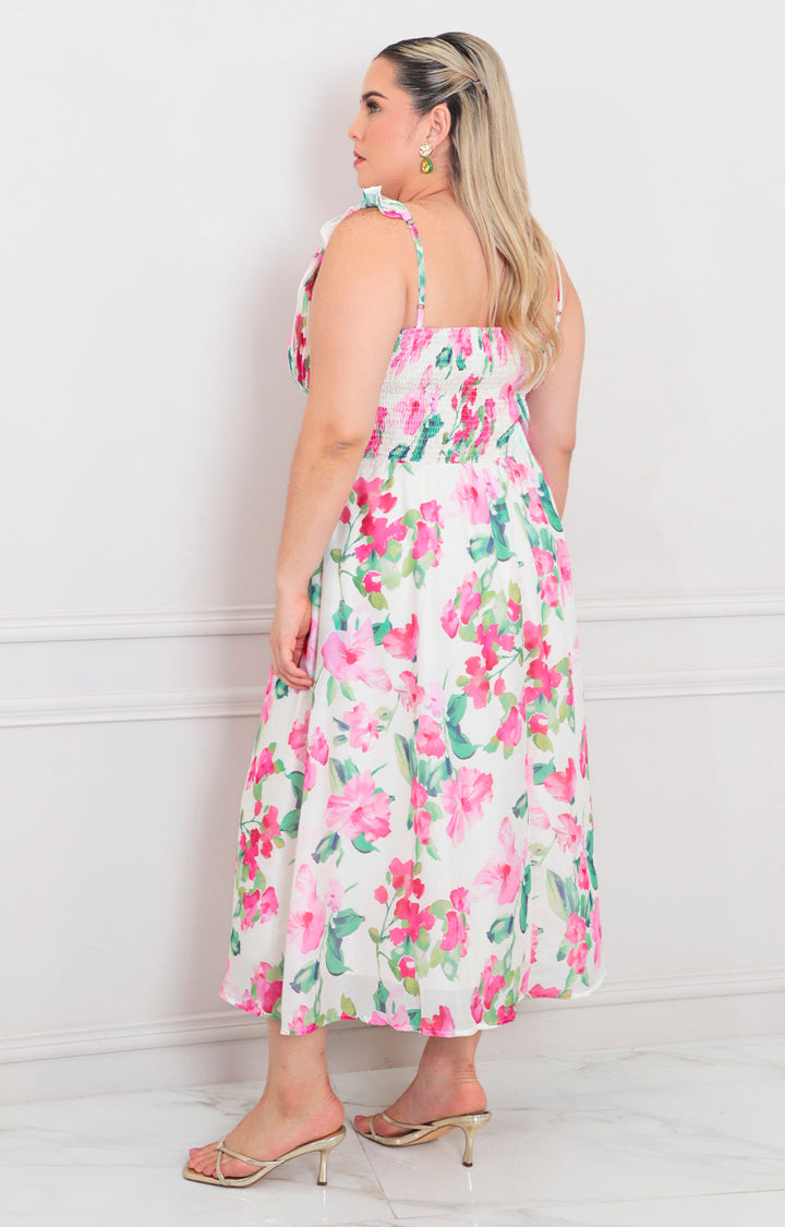 Vestido de tirantes estampado - VESTIDO LARGO CURVY Boutiquemirel 
