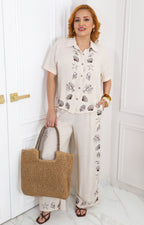 Conjunto con estampado costero