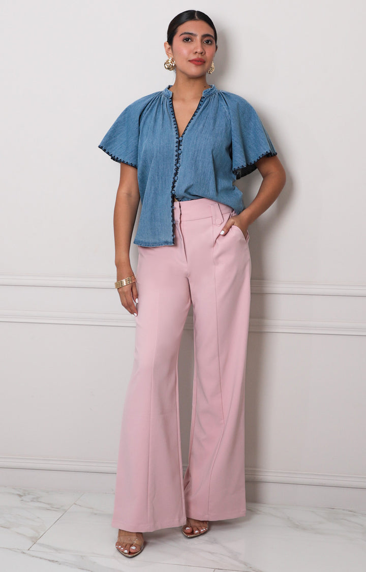 Blusa de mezclilla lisa - BLUSAS REGULAR Boutiquemirel 