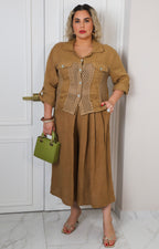 Conjunto con tejido calado