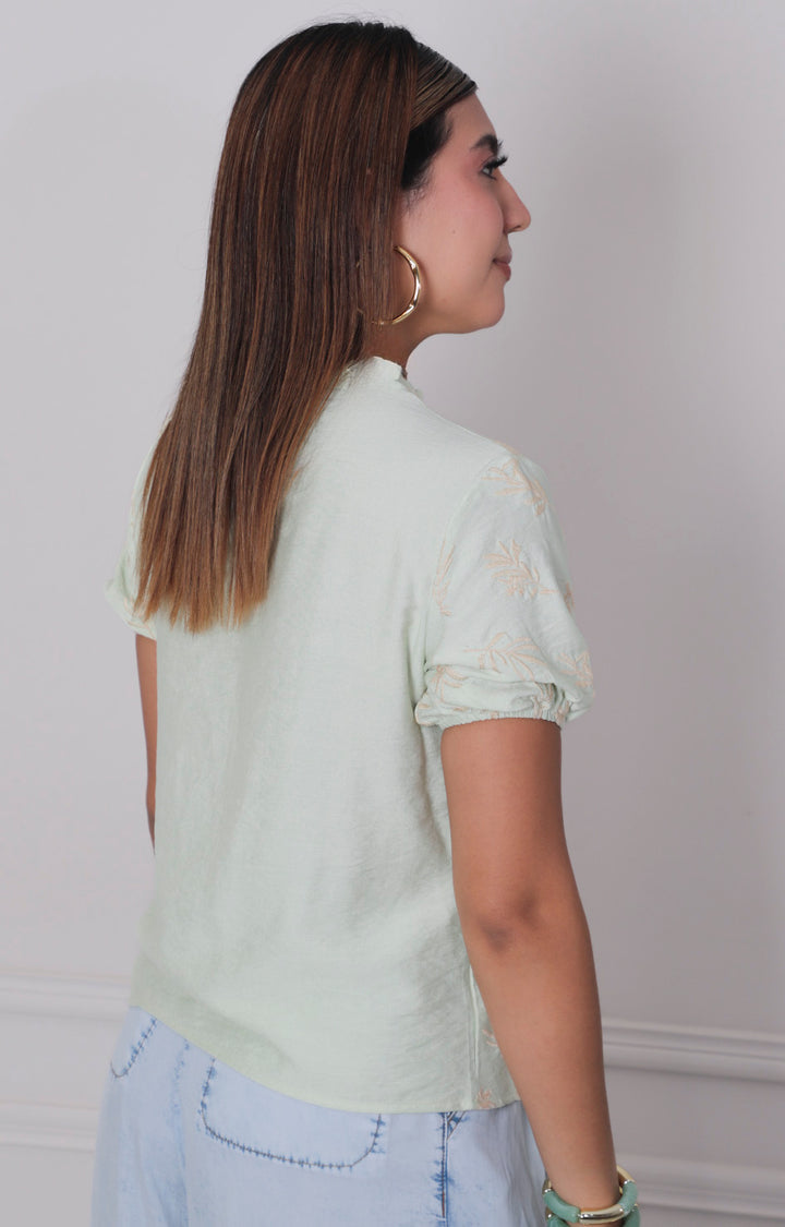 Blusa estampada con bordado - BLUSAS REGULAR Boutiquemirel 
