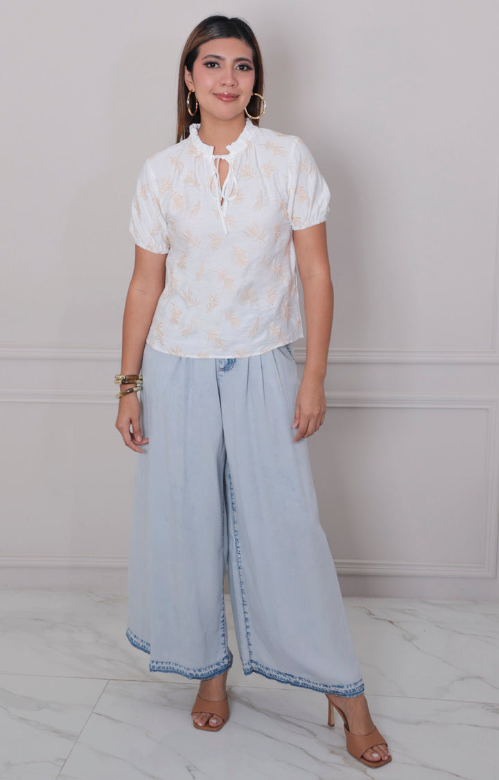 Blusa estampada con bordado - BLUSAS REGULAR Boutiquemirel 