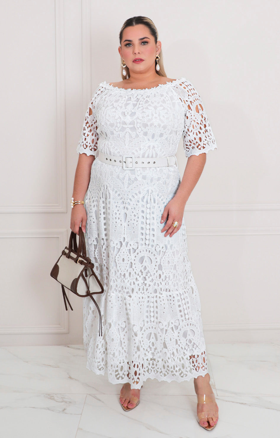 Vestido blanco de guipiur