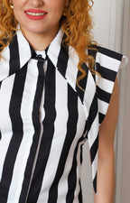 Blusa a rayas con muñequeras