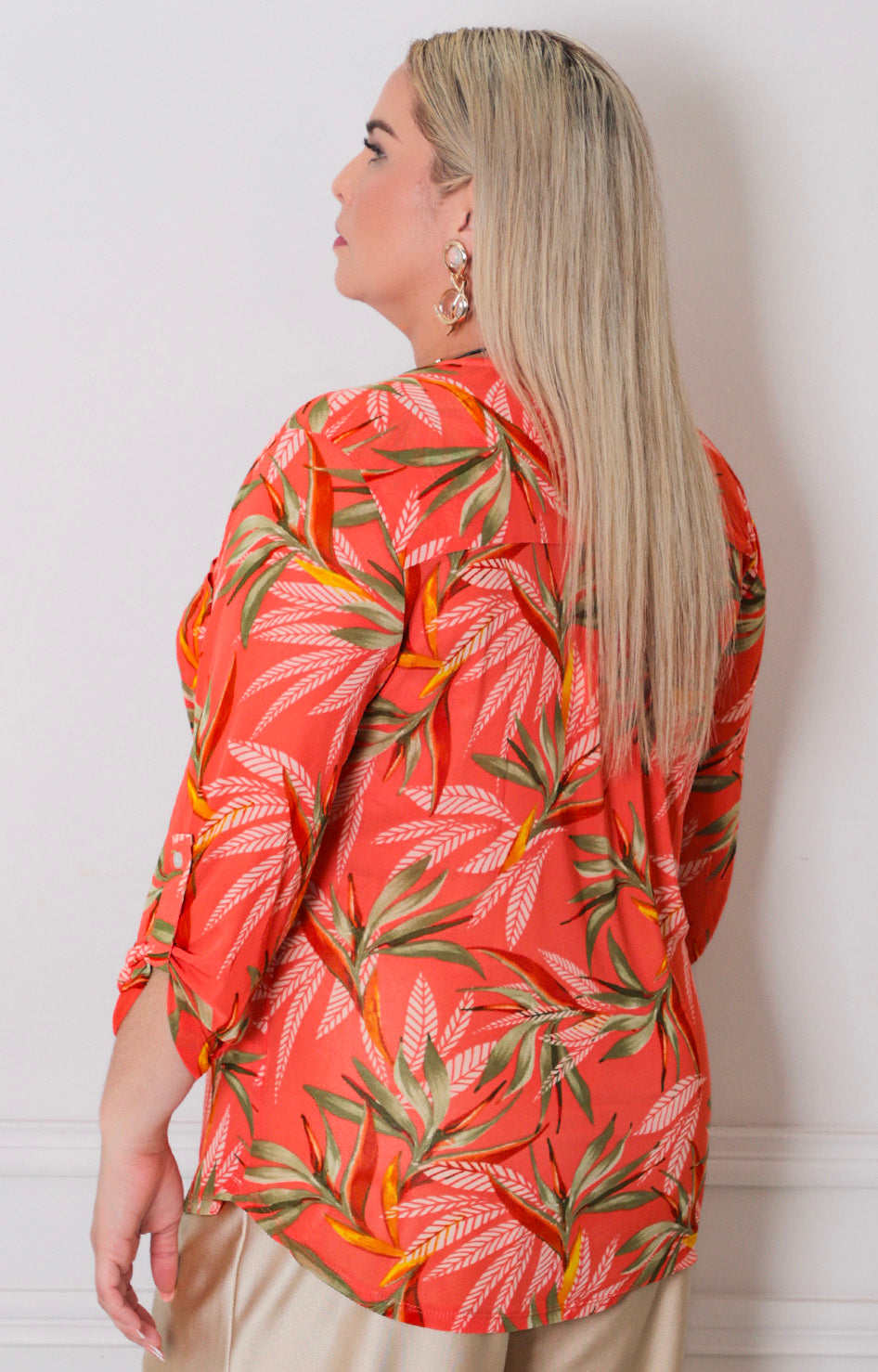 Blusa estampada con botones - BLUSAS CURVY Boutiquemirel 