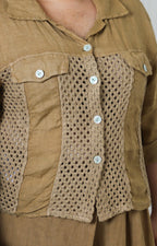 Conjunto con tejido calado
