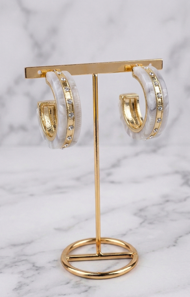 Aretes dorados con circonias - ARETES Boutiquemirel 
