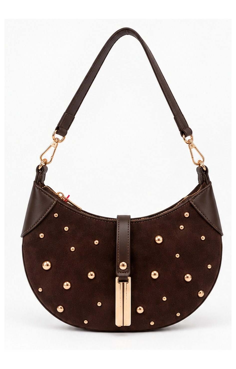 Bolsa baguette con tachuelas