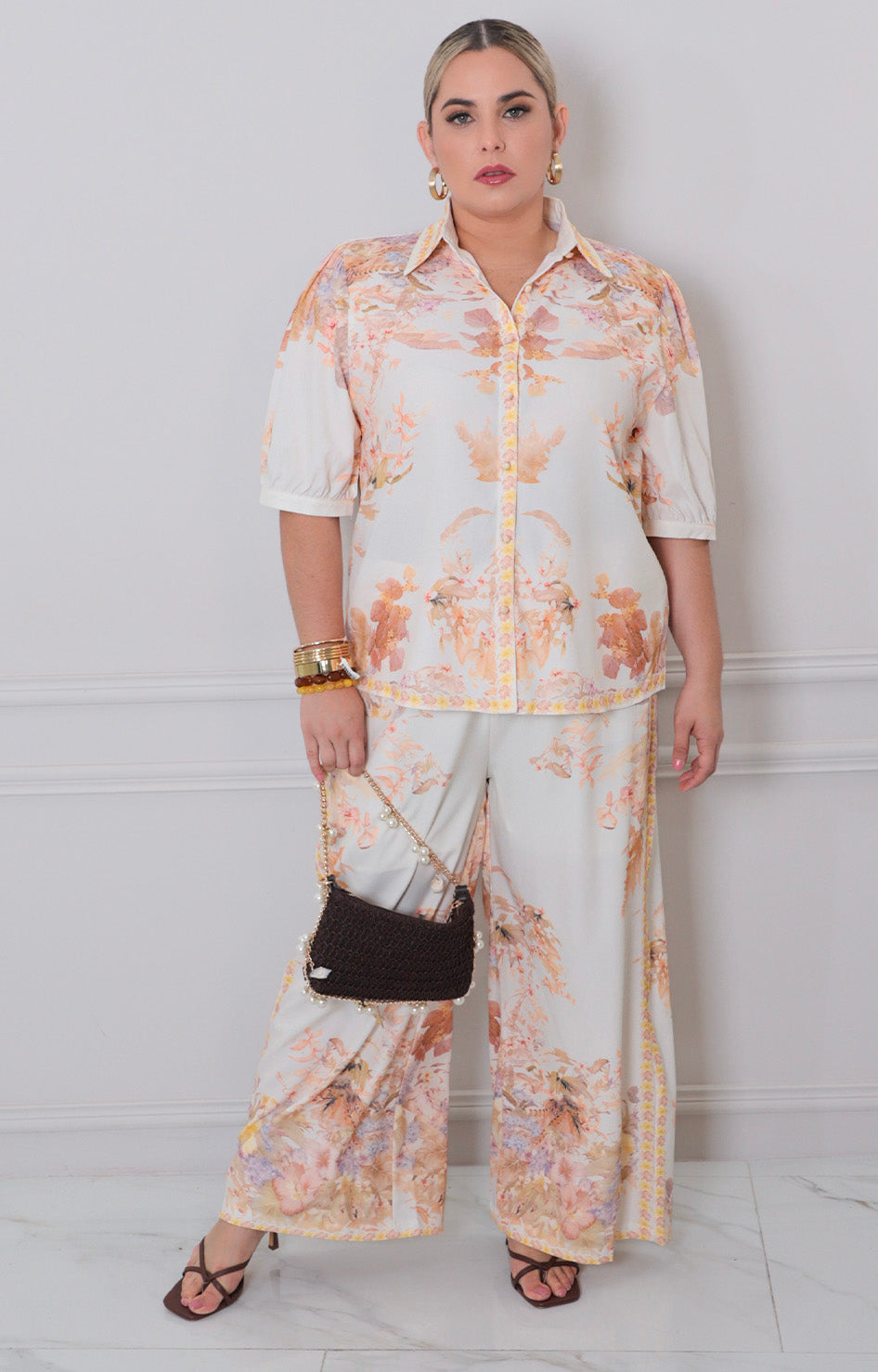 Conjunto beige estampado - CONJUNTO CURVY Boutiquemirel 