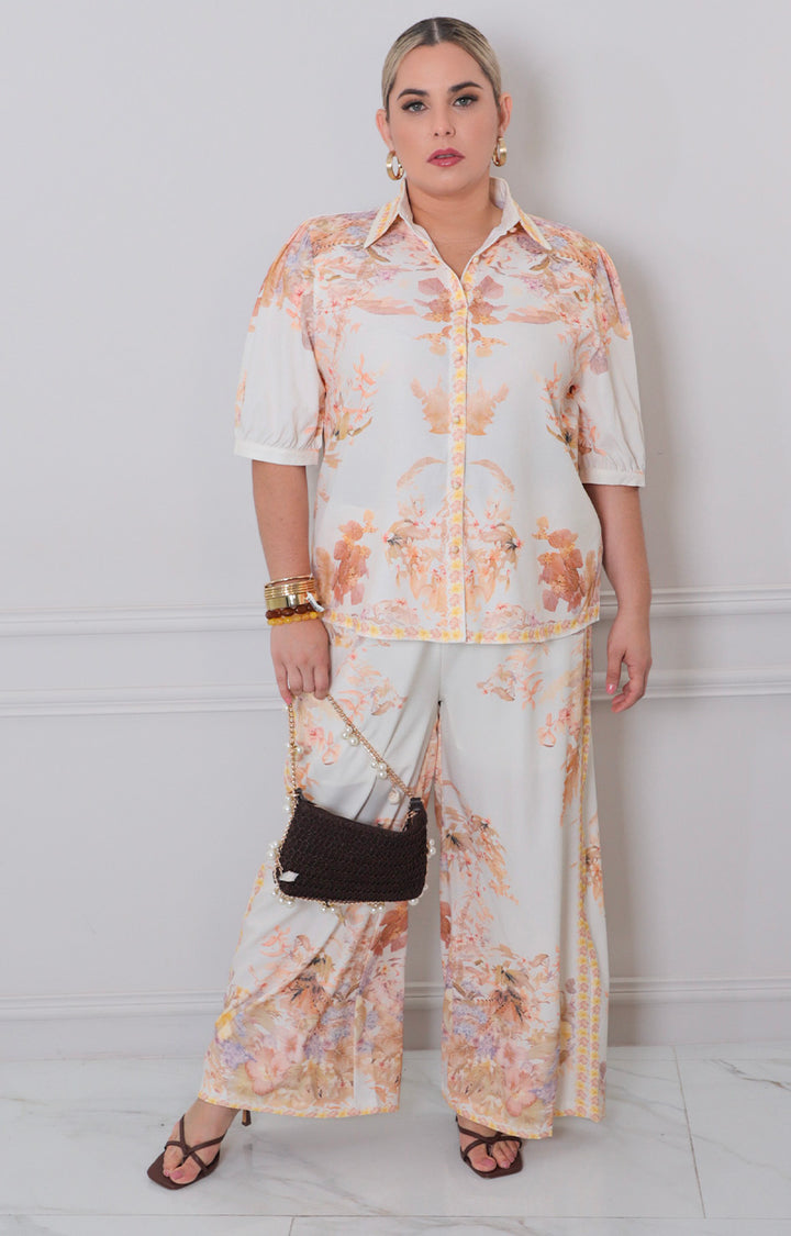 Conjunto beige estampado - CONJUNTO CURVY Boutiquemirel 