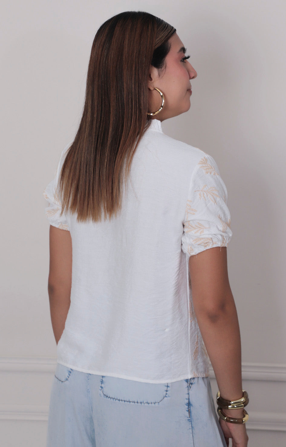Blusa estampada con bordado - BLUSAS REGULAR Boutiquemirel 