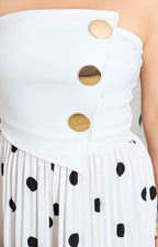 Palazzo blanco polka dots