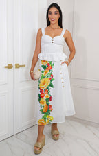 Conjunto asimétrico floral