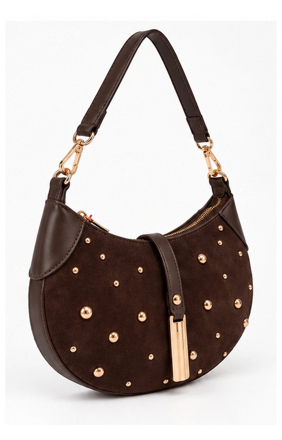 Bolsa baguette con tachuelas