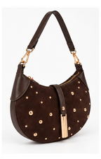Bolsa baguette con tachuelas
