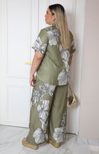 Conjunto estampado floral de dos piezas