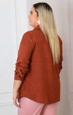 Blusa camisera con bolsillos