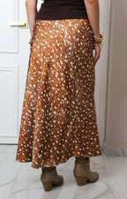 Falda midi estampado animal print