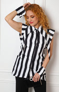 Blusa a rayas con muñequeras